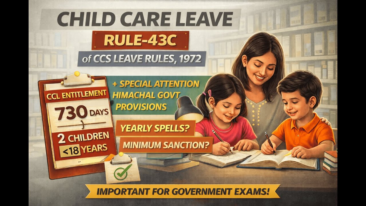 Child Care Leave Rule 43C in HP Explained with  Himachal Provisions, CCL, HPFASMasterclass