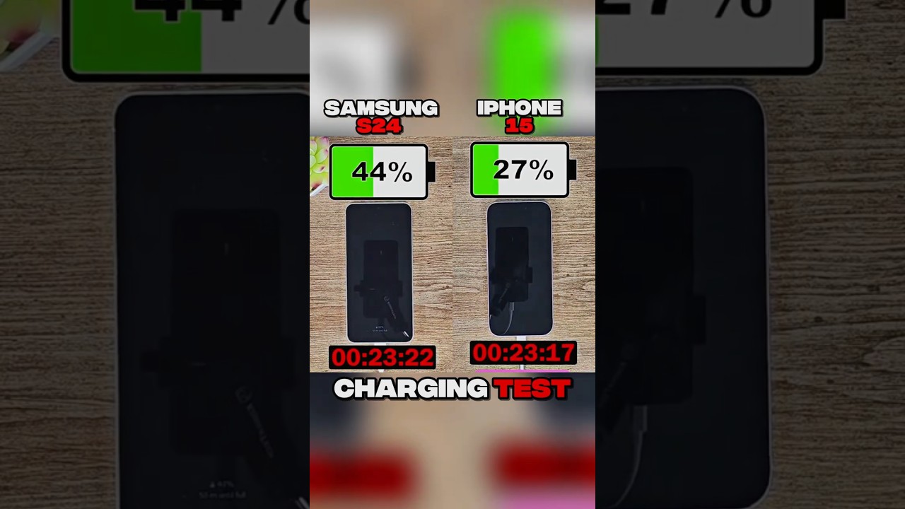 SAMSUNG S24 VS IPHONE 15 BATTERY TEST !!