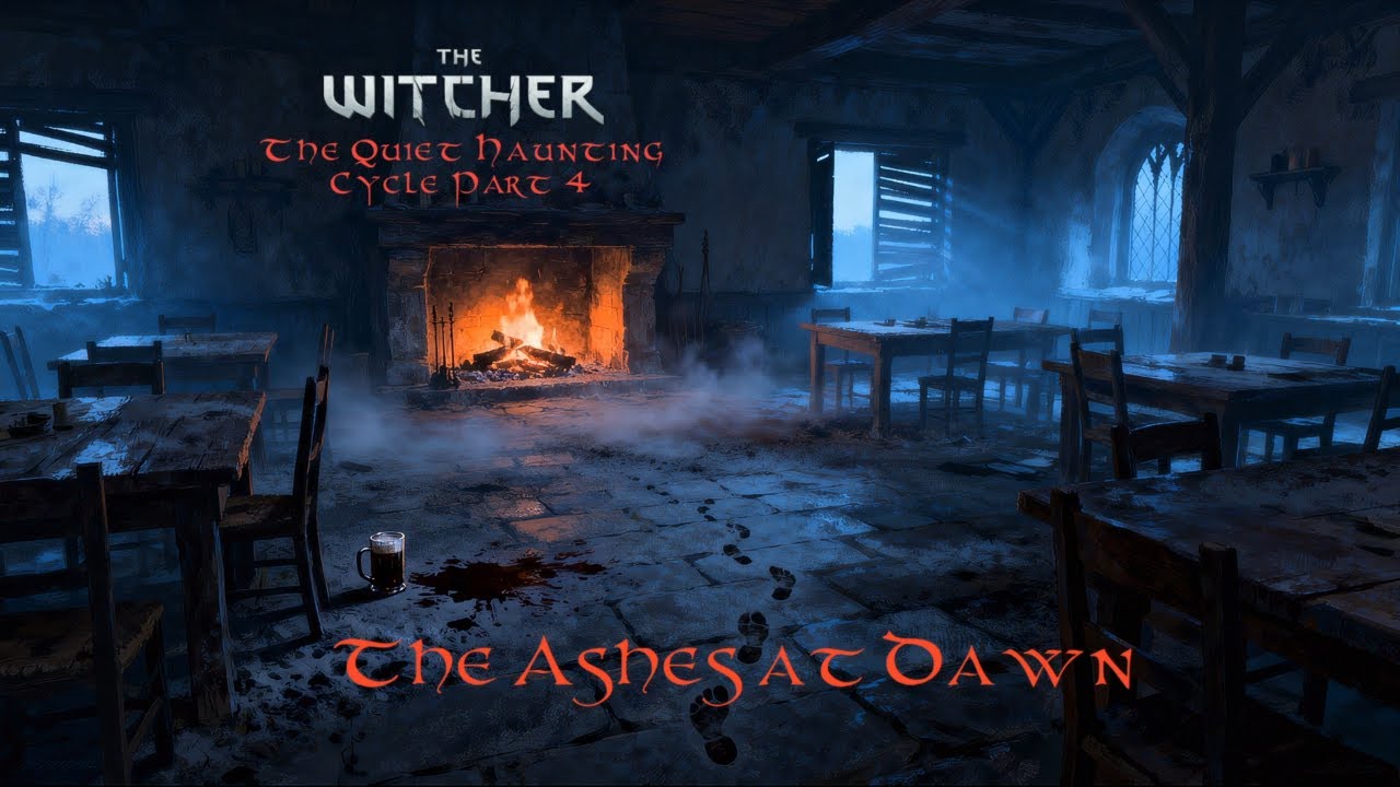 Witcher Haunted Tavern Ambience for Focus & Writing | Fire, Wind & Haunting Music