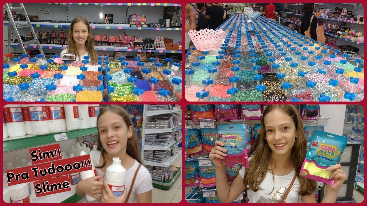 MINHA M&Atilde;E DIZENDO  SIM PRA TUDO DE SLIME NA PAPELARIA!!!