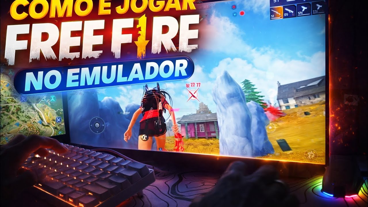 Visão de um EMULADOR jogando Free Fire 💻🔥