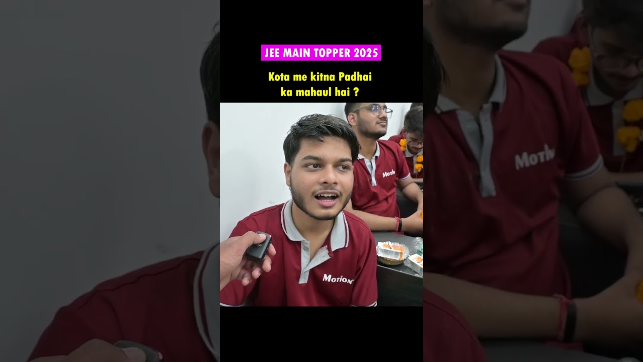 JEE Main Toppers Daily Routine from #kota | #motion #topper #jeemains2025 #kotacoaching