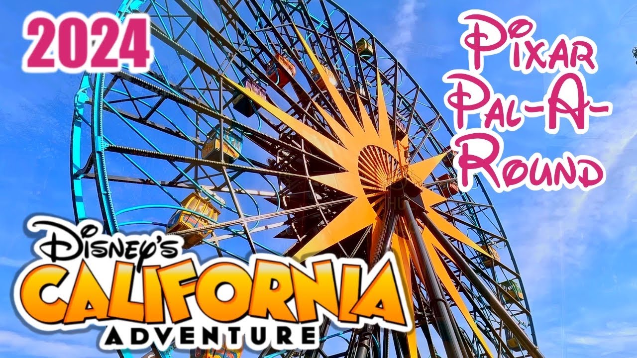 Disney's California Adventure Pixar Pal-A-Around-Swinging & Goofy's Sky School Full Rides 2024 4k