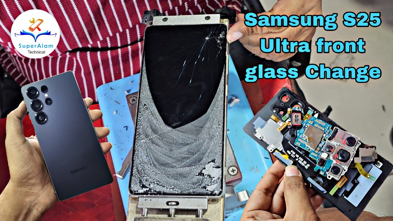Samsung S25 Ultra Broken Glass Restoration | Samsung S25 Ultra Without Frame Remove Glass Change 😮