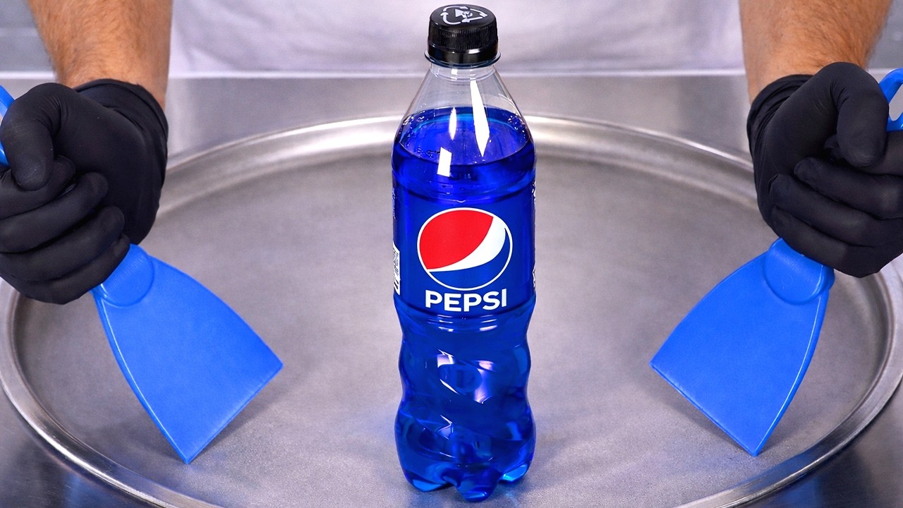 Pepsi Blue - Ice Cream Rolls | Satisfying Visual ASMR 💙