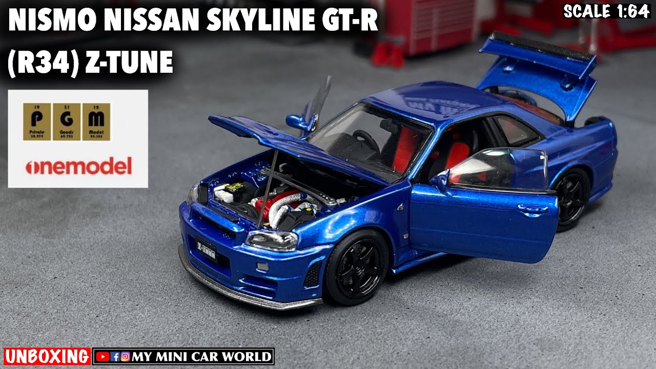 『MY MINI CAR WORLD』UNBOXING PGM x ONEMODEL 1/64 NISMO NISSAN SKYLINE GT-R (R34) Z-TUNE