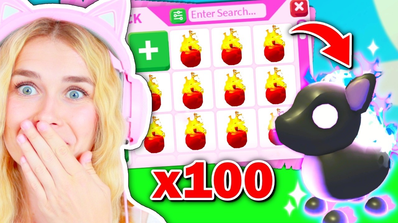 I Threw 100 Fire Horse Apples In Adopt Me