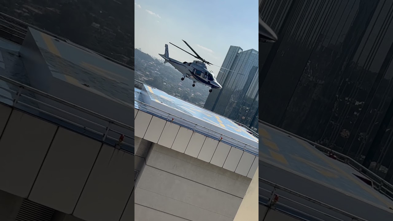 Helicóptero, heliponto São Paulo, vila Olimpia. 