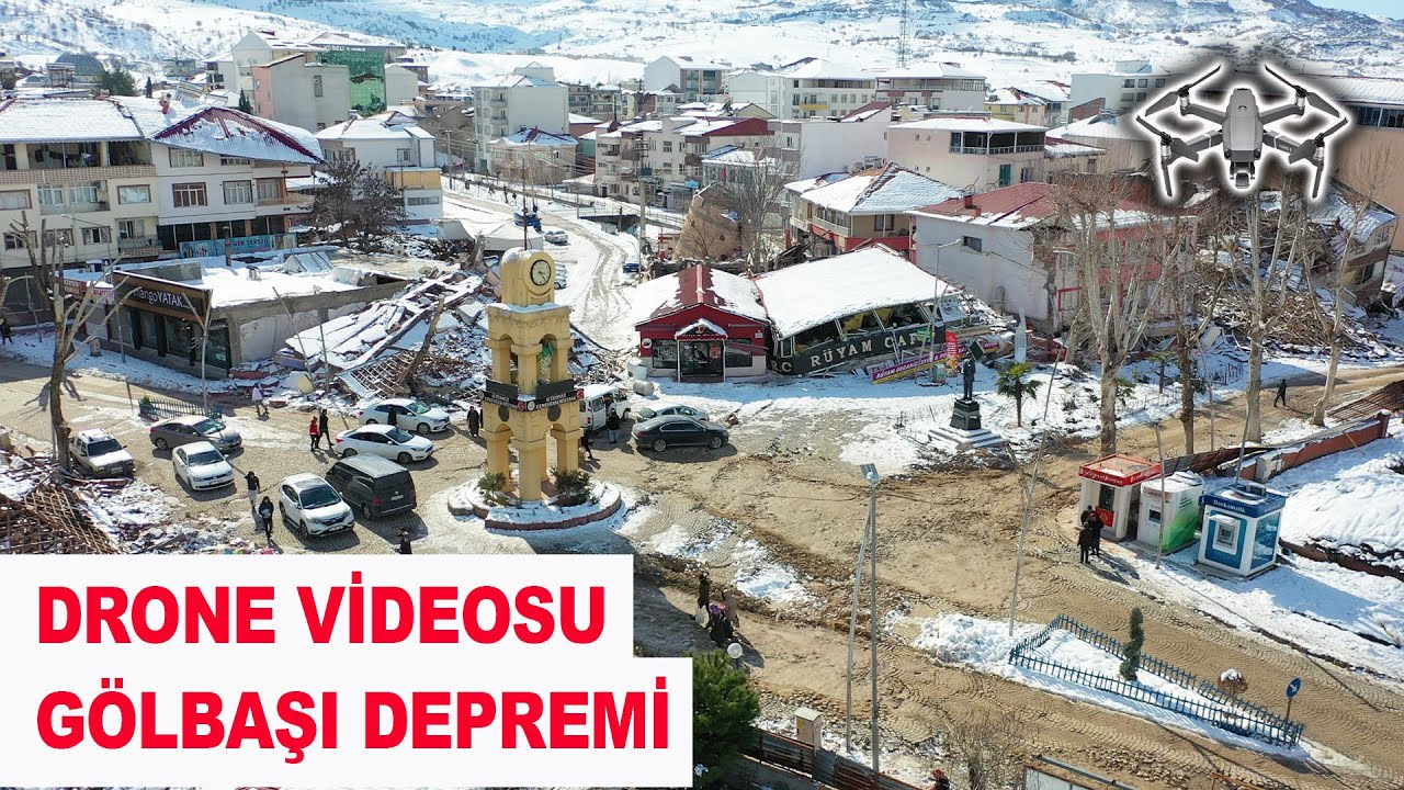 Adıyaman Gölbaşı Depremi Gökyüzünden Gölbaşı'nın Drone Videosu / 6th February Earthquake in Turkey