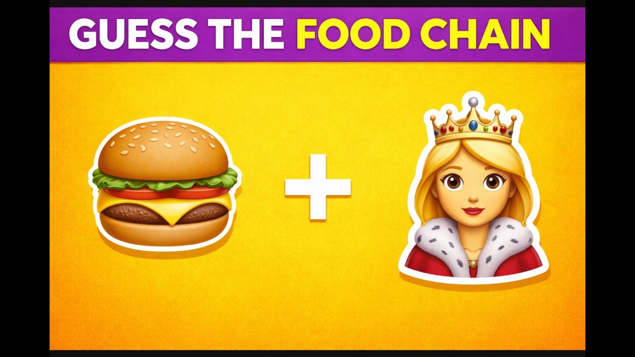 Угадайте пищевую цепочку с помощью эмодзи 🍔 👑 | Викторина с эмодзи 2026