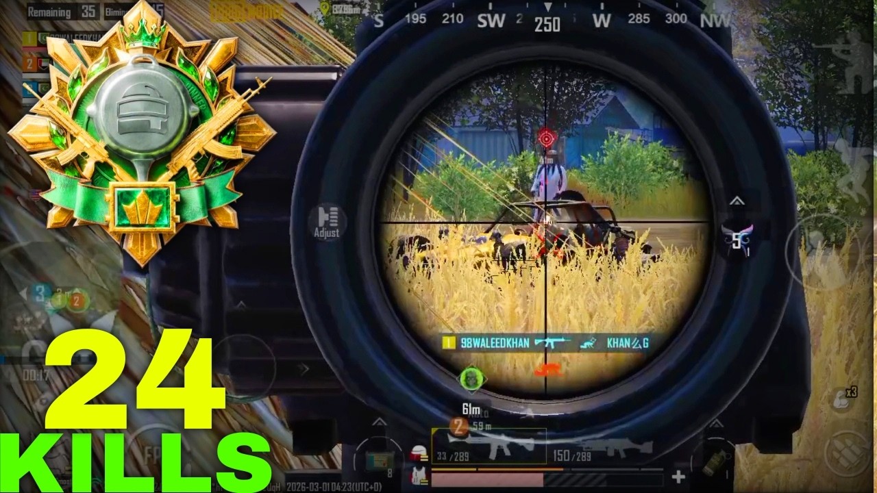 24 KILLS 👑 PUBG NEW UPDATE BEST LOOT GAMEPLAY 🗿 PUBG MOBILE
