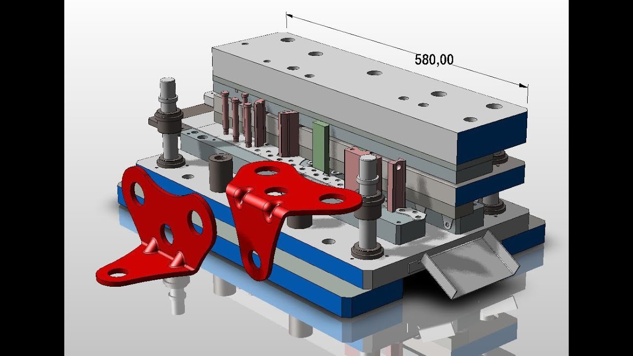 PROGRESSIVE DIE DESIGN 4: KeyCreator - (Tool Engaged)
