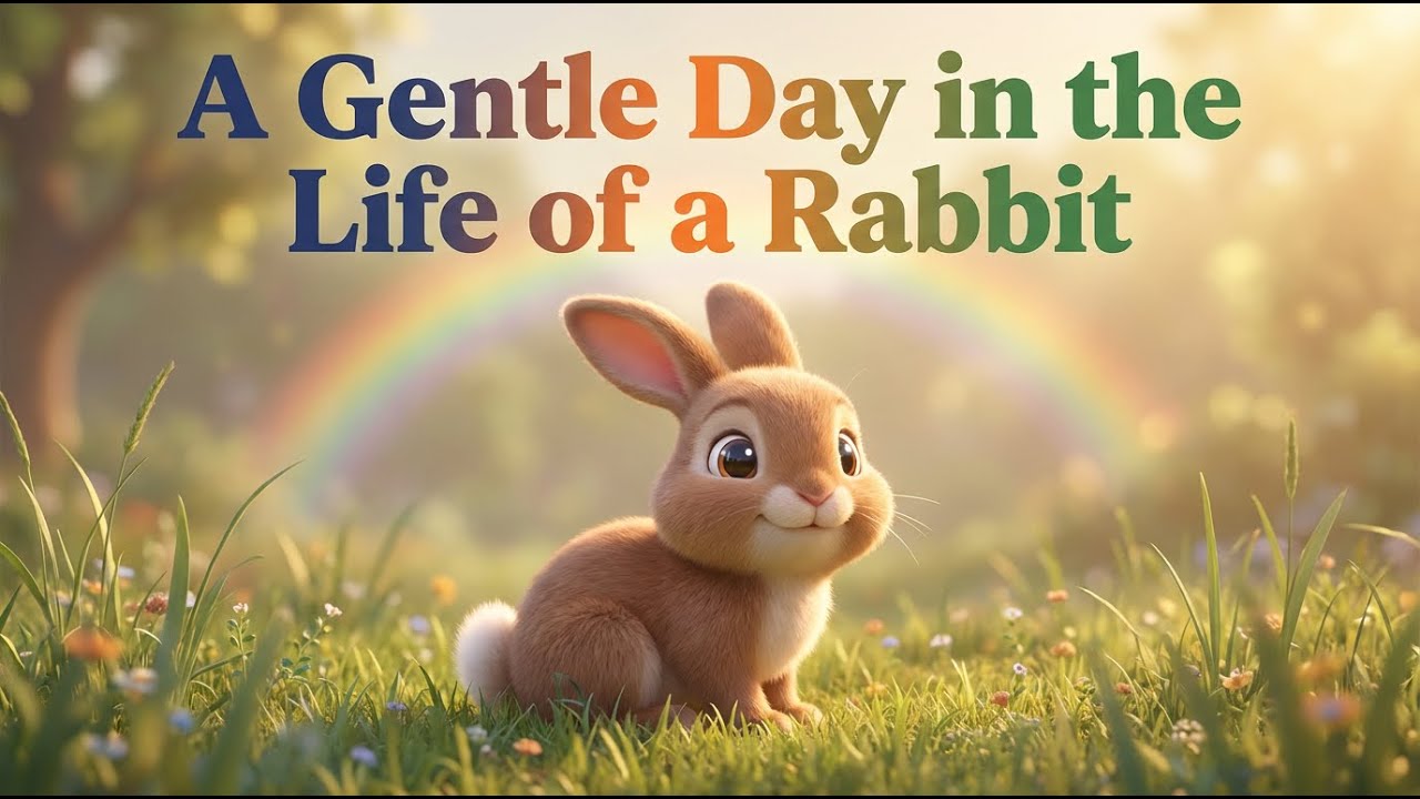 A Gentle Day in the Life of a Rabbit 🐰 | Calm Nature Story for Kids #kidslearning #educationalvideo