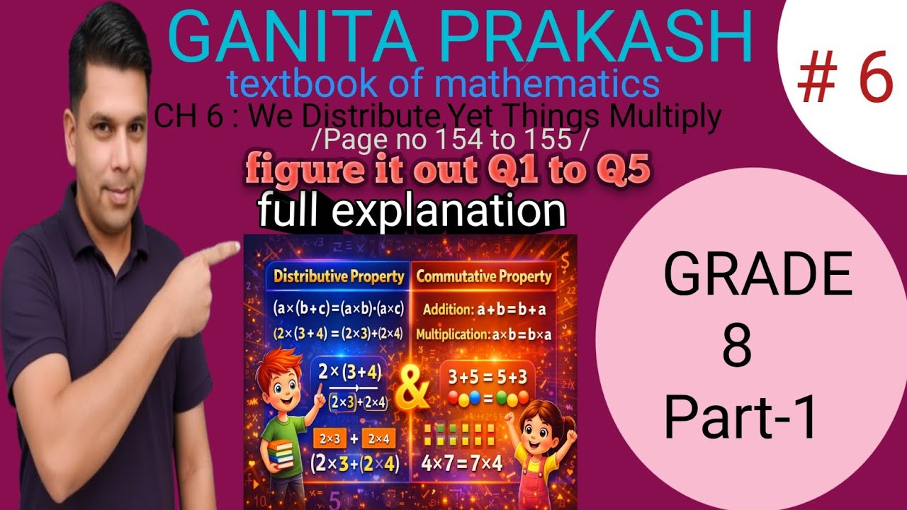 Ganita Prakash Grade 8 Maths Part 1 Chapter 6 |page no 154-155| Full Explanation 