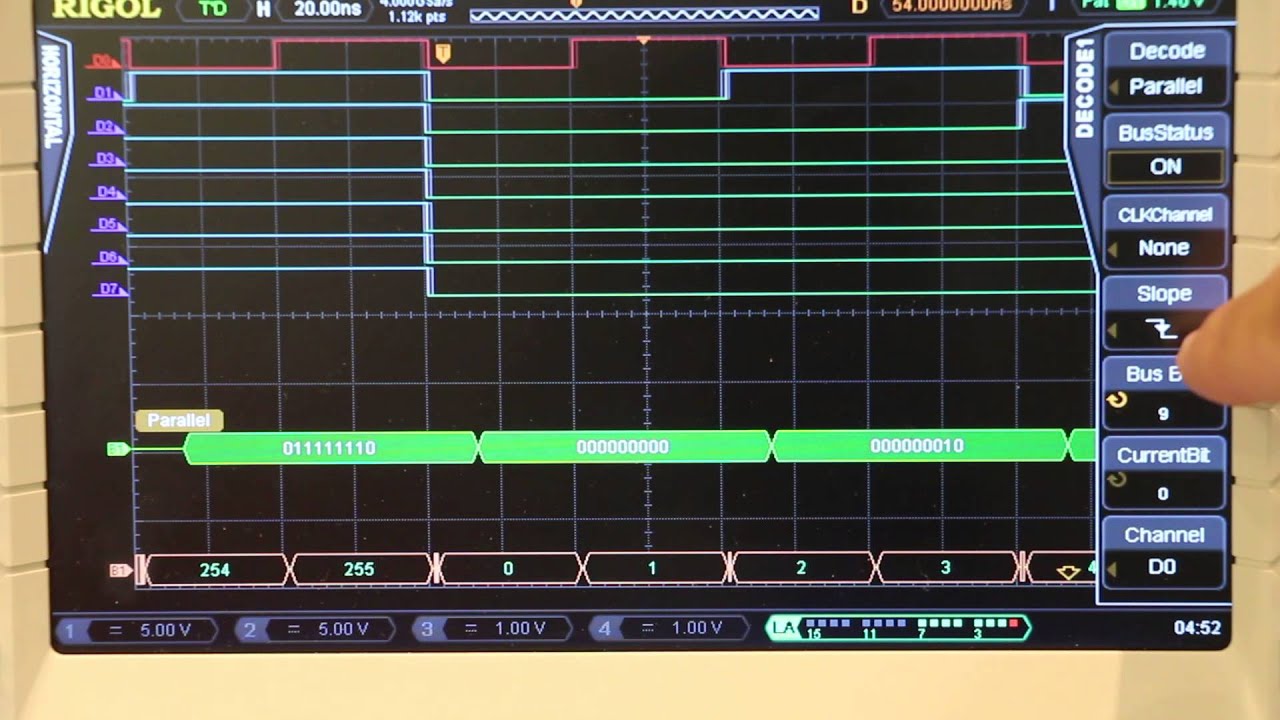 RIGOL MSO4000 Parallel Trigger and Decode
