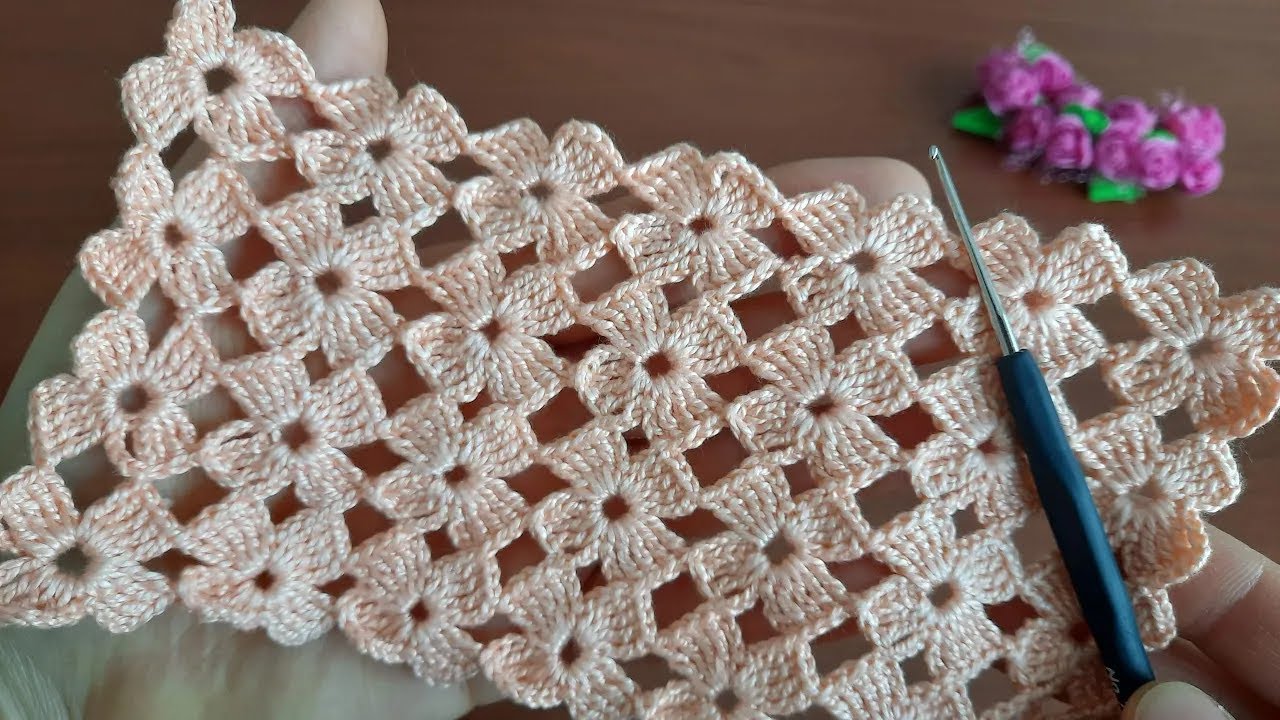 VERY NICE Beautiful Crochet Flower 🌸 | Easy Step-by-Step Knitting Pattern for Beginners