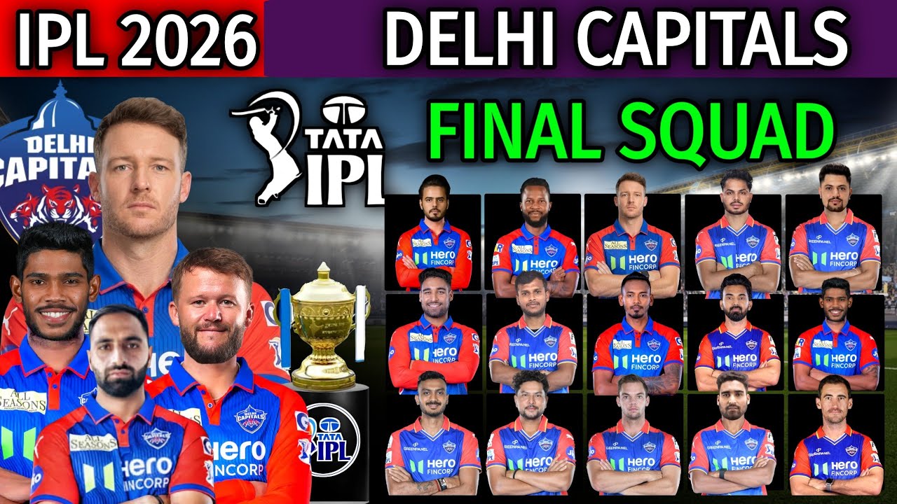 IPL 2026 Delhi Capitals Full Players List | Final Squad Delhi Capitals 2026 | DC Team All.Players