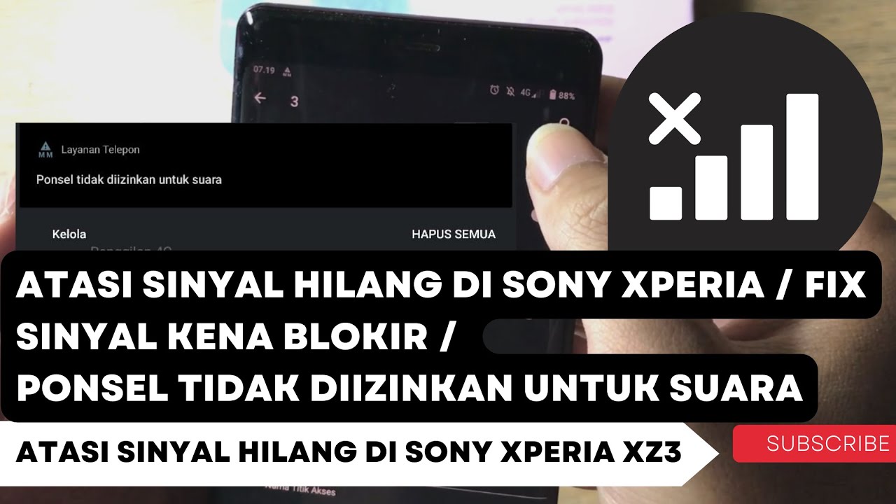 Cara Atasi SINYAL Sony Xperia XZ3 HILANG  / fix Sinyal Sony Xperia inter HILANG IMEI TERBLOKIR