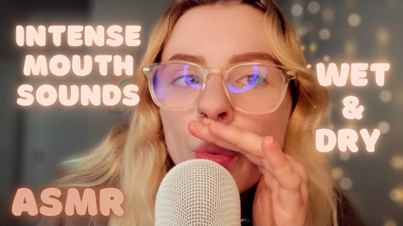 ASMR | INTENSE WET & DRY MOUTH SOUNDS (inaudible whispering, tongue swirling + clicky trigger words)