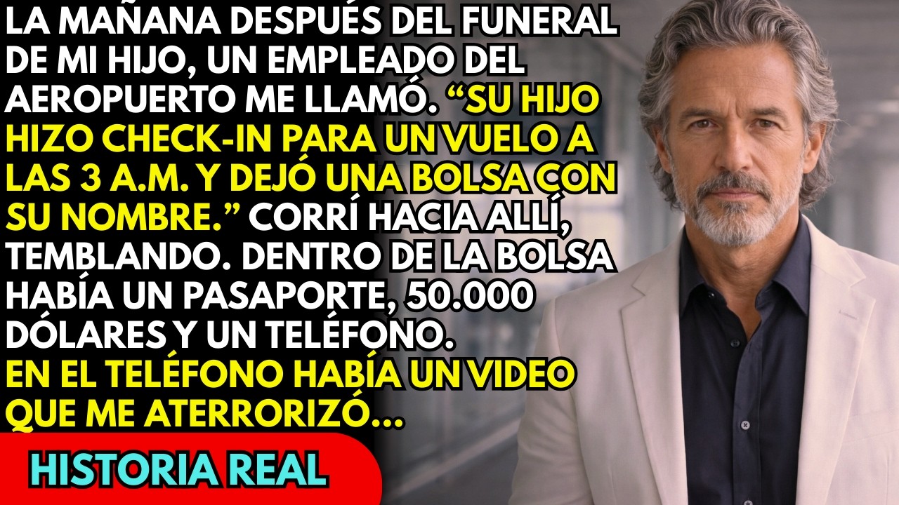 La mañana tras el funeral de mi hijo, un empleado del aeropuerto llamó: “Dejó una bolsa para ti”