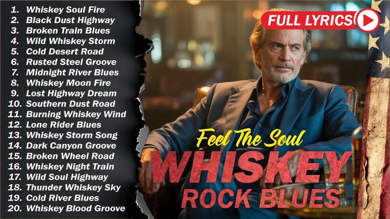 Whiskey Blues & Rock Classics 🎵 The Ultimate Blues Guitar Mix | Relaxing Night Music for Soul & Rest