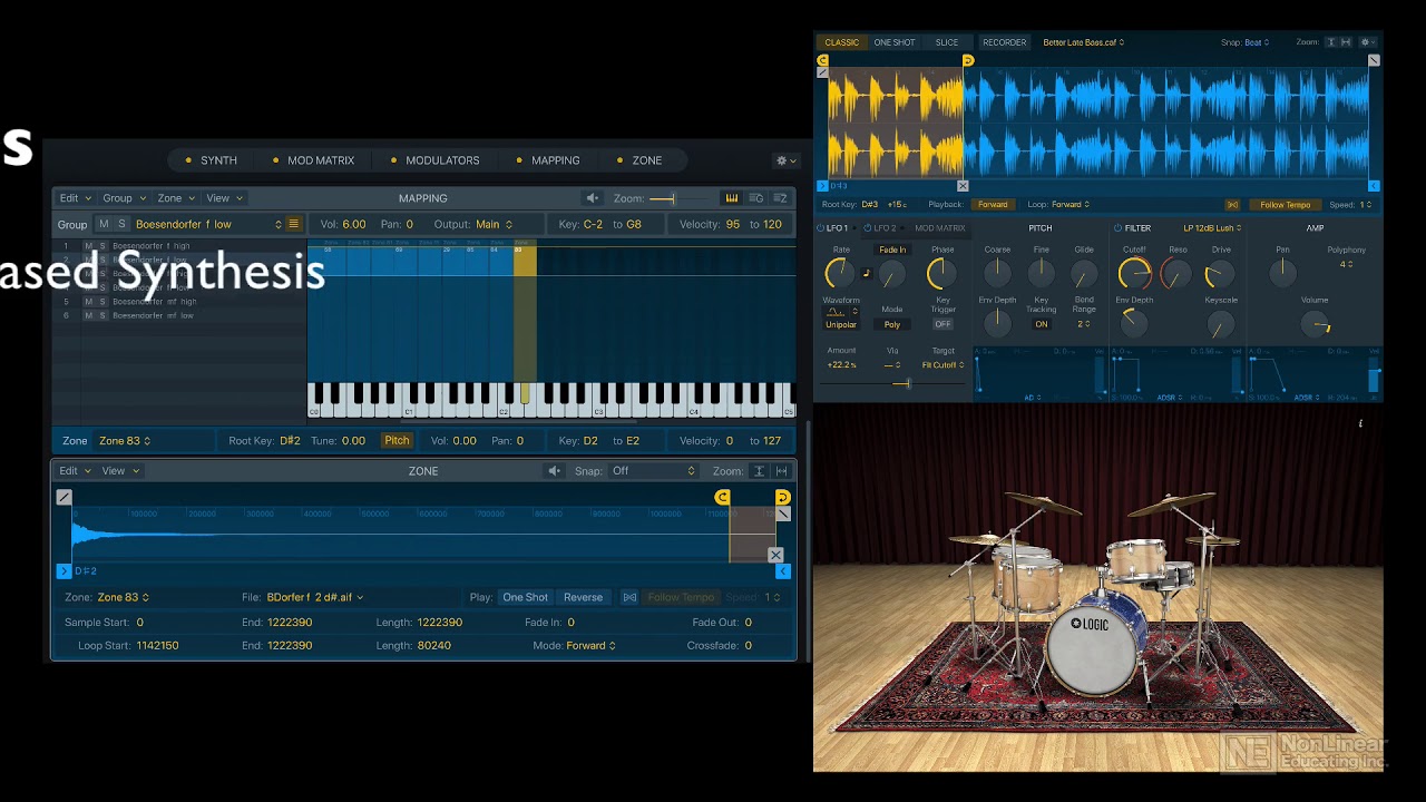 Logic Pro X 309: Sound Design Synthesis and Sampling - Oscillator-Based vs. Sample-Based Synthesis