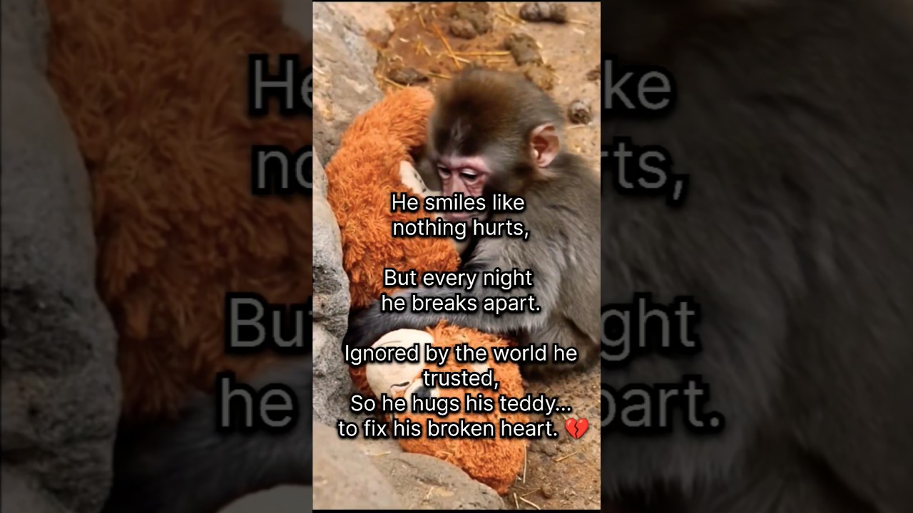 Smiling Outside, Dying Inside 🐵🧸 #motivation #quoteaura #quotes #shorts