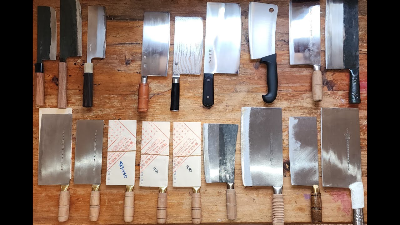A quick chat. Chinese cleavers (CCK, Leung Tim), Japanese cleavers, slicers, choppers and Nakiri..