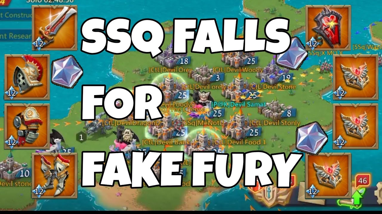 SSQ FALLS FOR FAKE FURY! - NALAIN ABBAS 50MILLION TROOPS RALLYTRAP IN ACTION - Lords Mobile