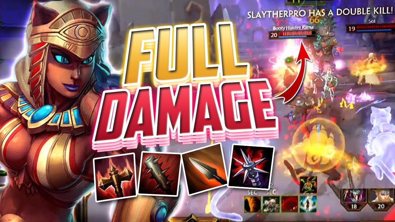 Smite: BASTET REWORK Full Damage Build - Season 7 Gameplay