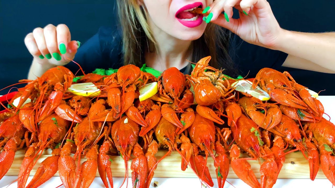 ASMR Crawfish BOIL (EATING SOUNDS) | No talking Lilibu - ASMR
