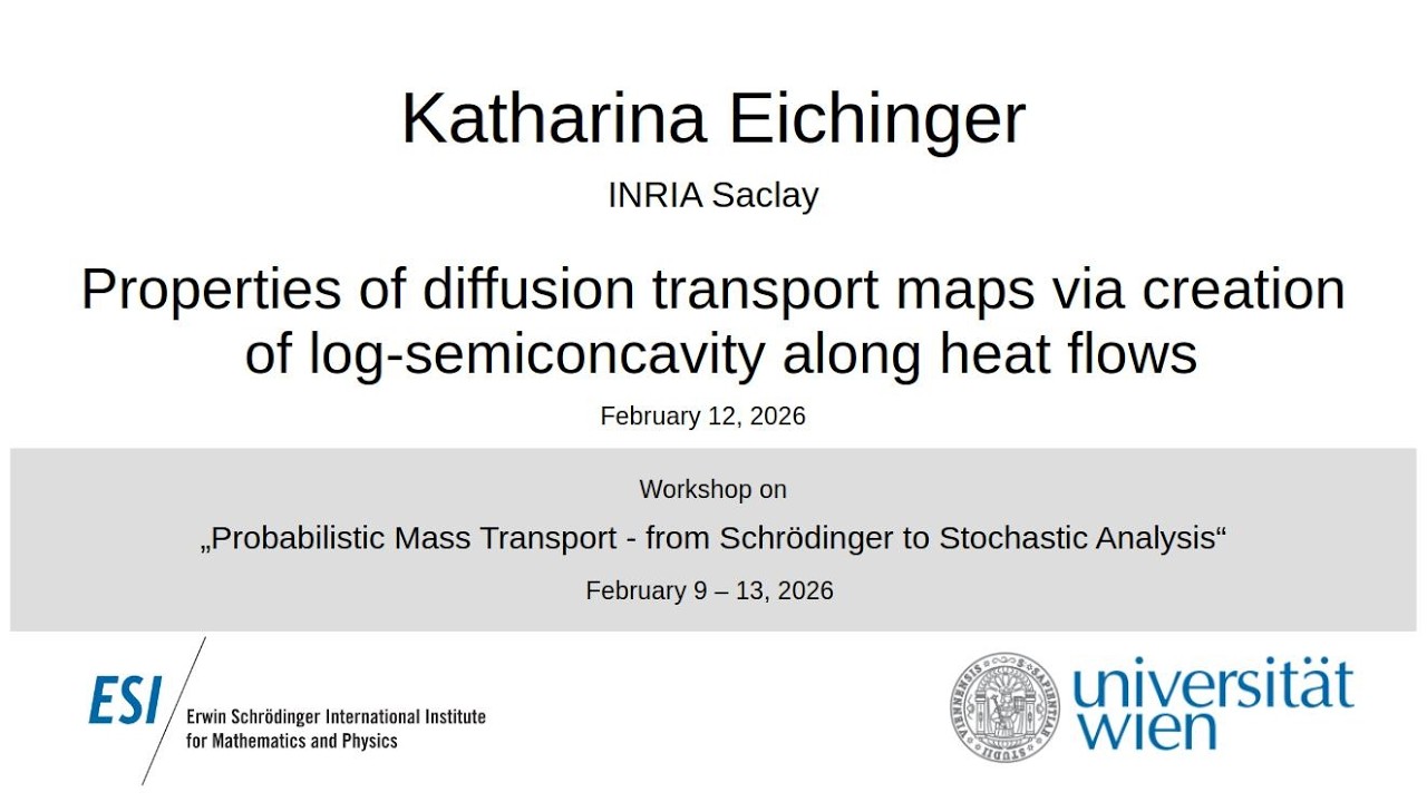 Katharina Eichinger - Properties of diffusion transport maps via creation of log-semiconcavity...