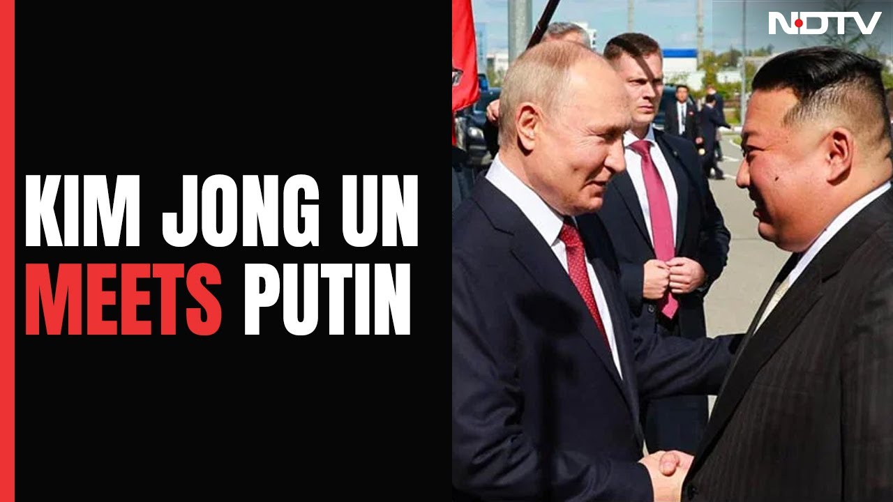 Kim Jong Un, Vladimir Putin Shake Hands As Weapons Summit Begins In Russia