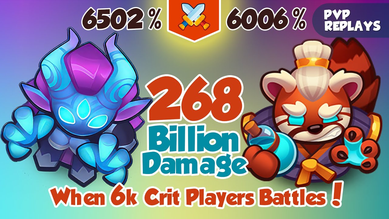 When 6000%+ Crit Players Battles | Demon Hunter vs Spirit Master | PVp Rush Royale