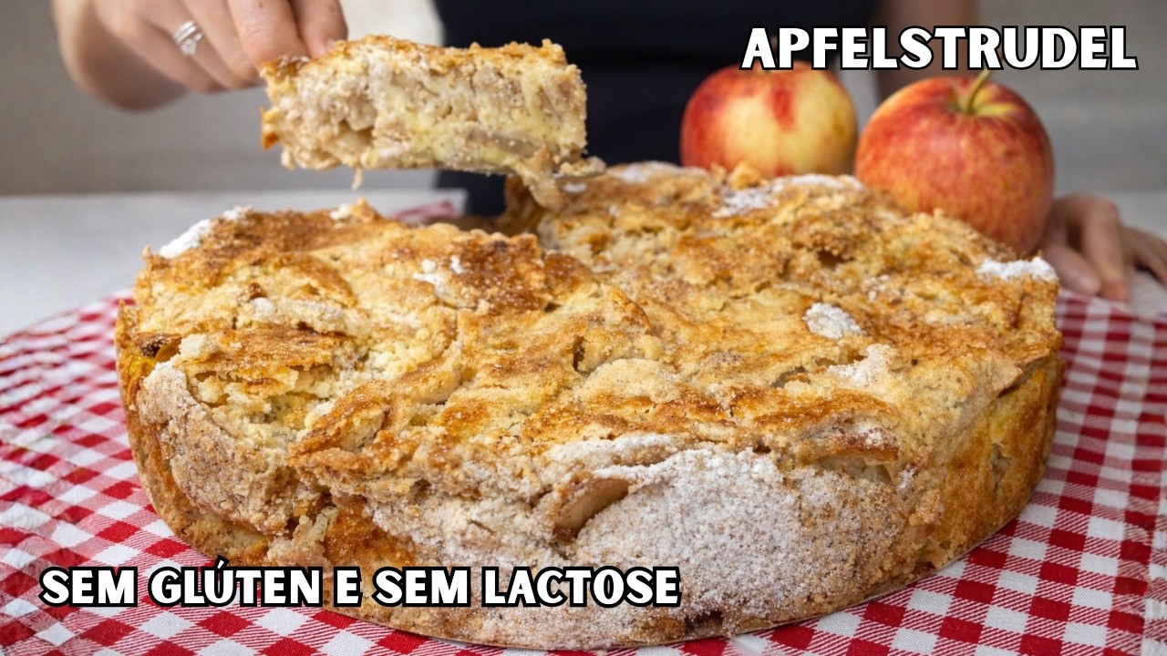 Faça APFELSTRUDEL SEM GLÚTEN E SEM LACTOSE | Torta de Maçã Alemã Perfeita!