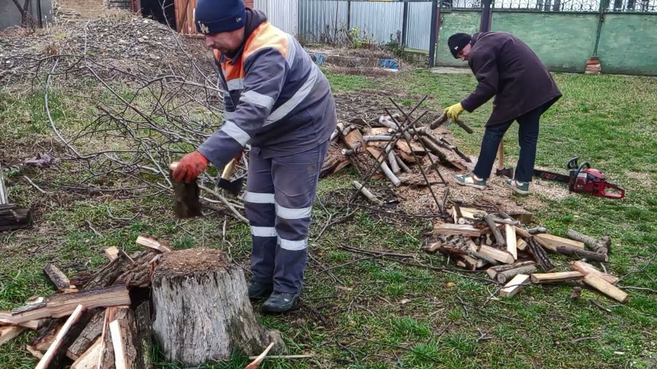 Preparing for Winter in Ukraine: Wood-Splitting