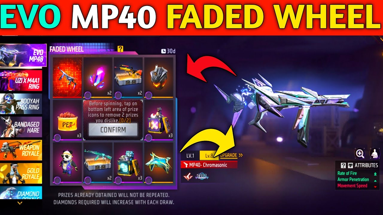 EVO MP40 FADED WHEEL FREE FIRE !