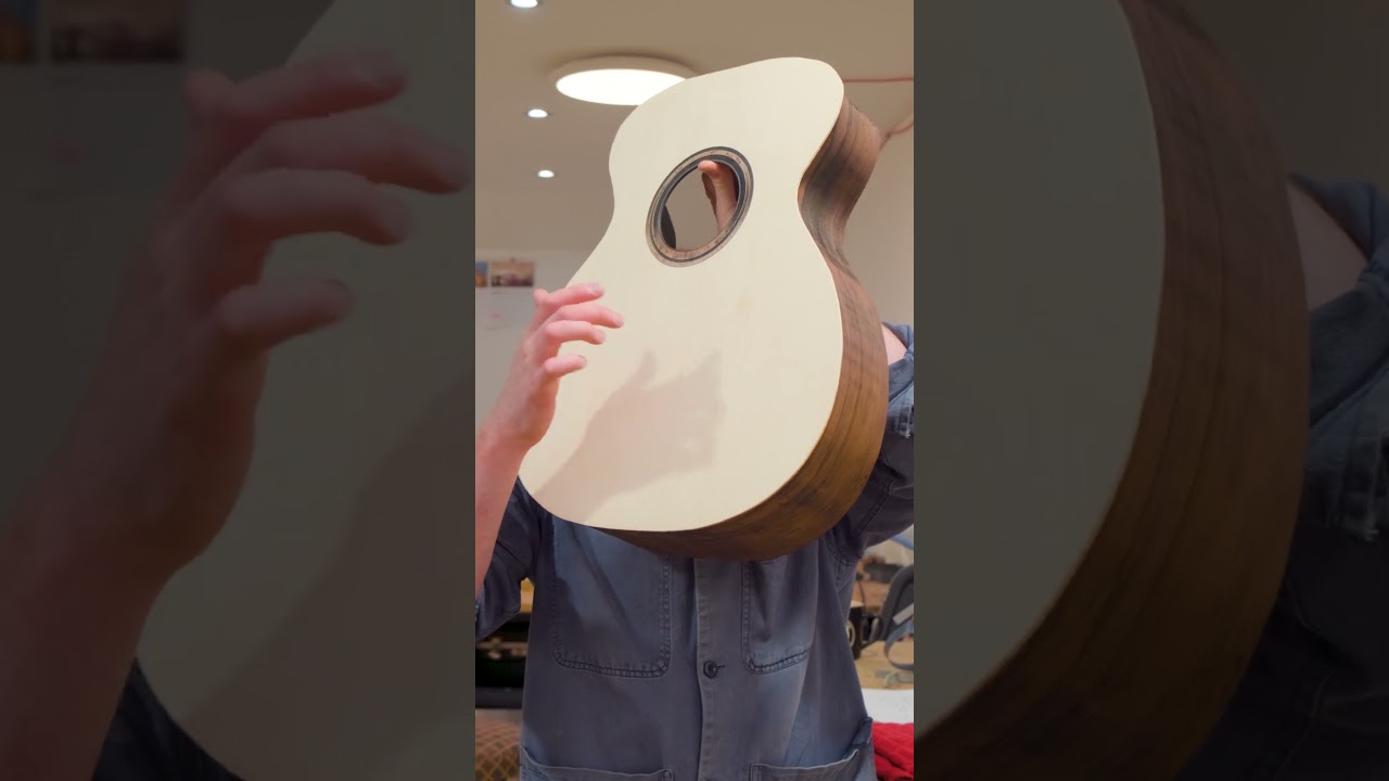 Voicing a Guitar For Sungha Jung #lutherie #guitarmaking #customguitar #sunghajung