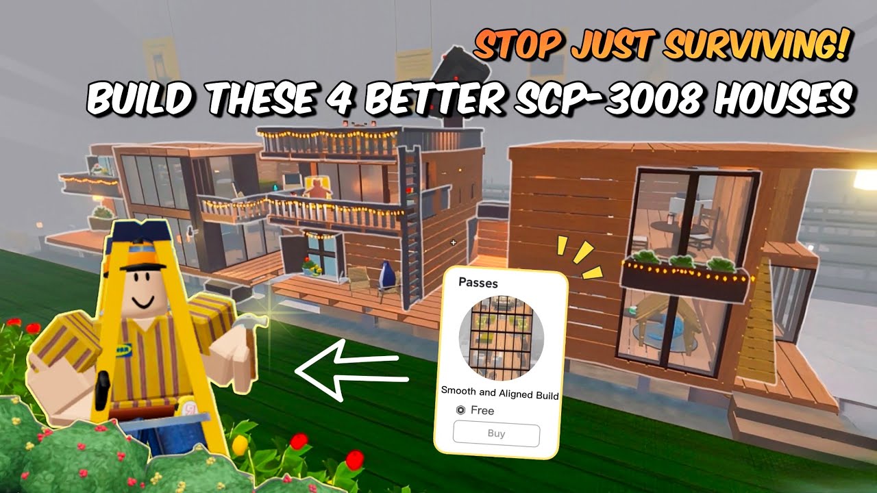 Прекратите просто выживать! Постройте эти 4 улучшенных дома в Roblox SCP-3008!! 🏠✨