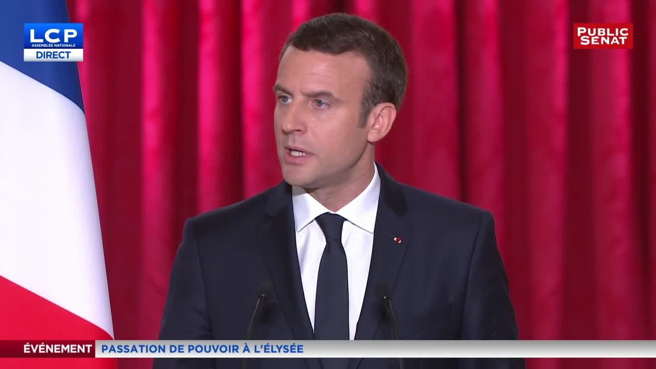 Premier discours d'Emmanuel Macron en tant que Président de la République Française