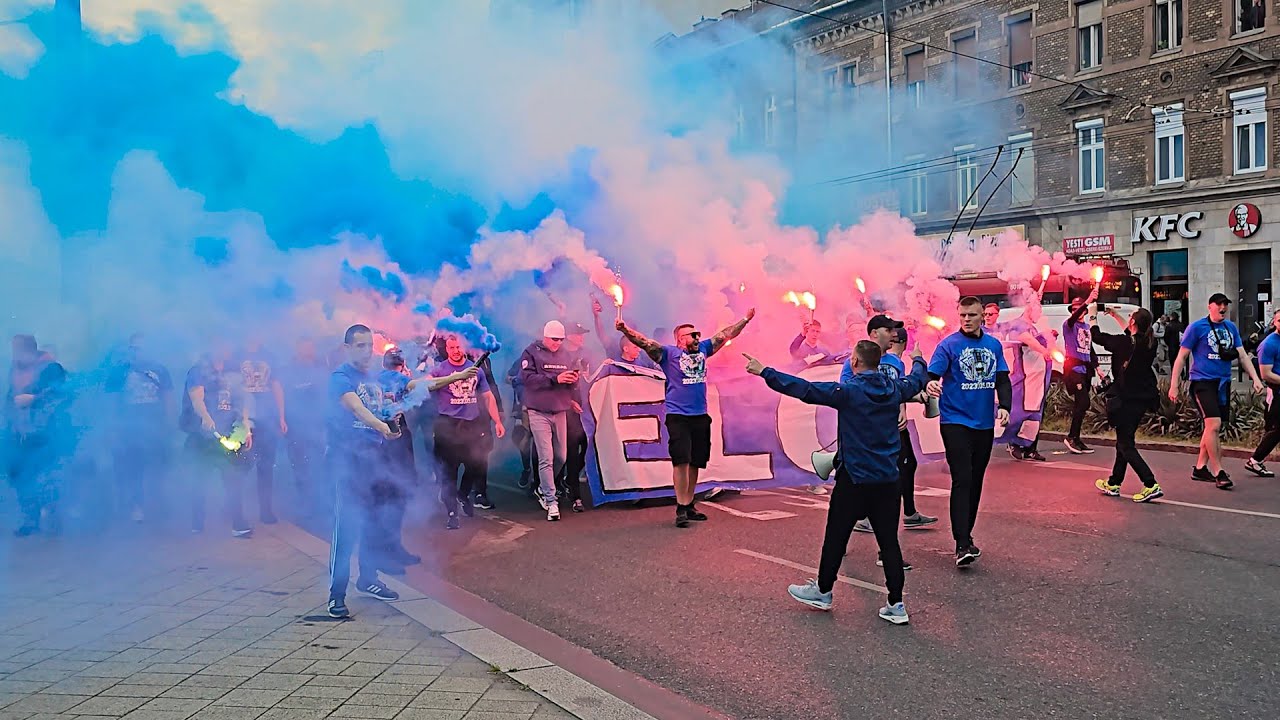 ZTE TÁBOR VONULÁSA A MÉRKŐZÉS ELŐTT  |  BUDAFOKI MTE - ZTE FC  MOL MAGYAR KUPA DÖNTŐ