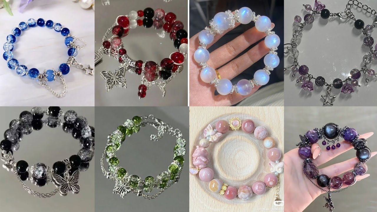 Elegant & Eye-Catching Crystal Pearl Bracelet Designs 😍 in Different Colors