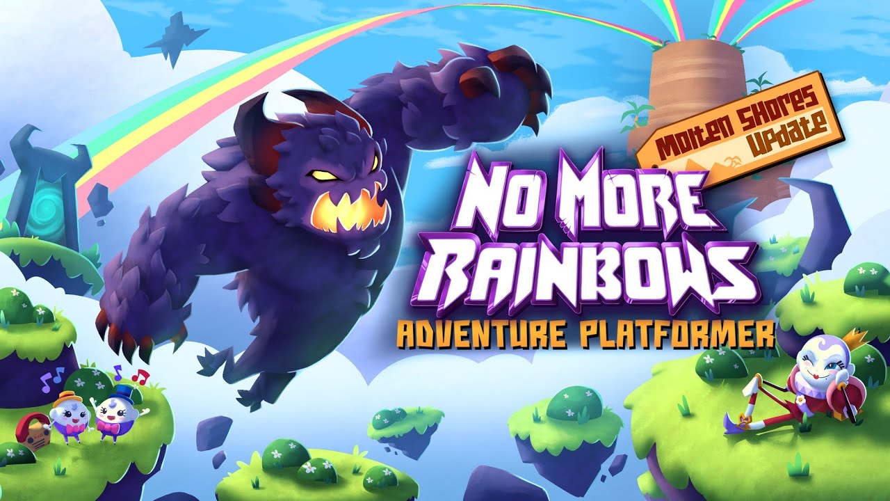 No More Rainbows VR (2023). Отличный платформер для VR. Наиграл 25 минут (Oculus Pro).