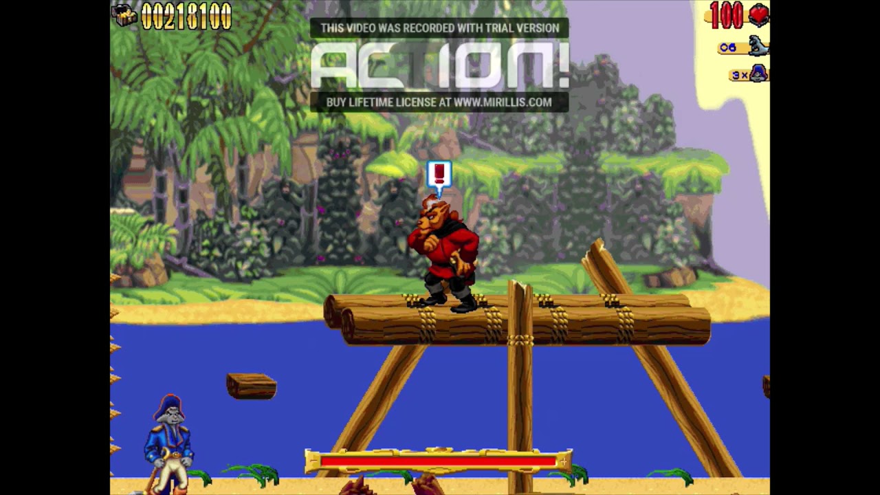 Defeating all bosses Captain Claw version 1. 0  without cheats