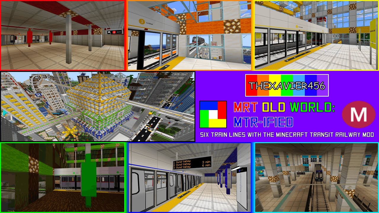 (MTR Mod) Minecart Rapid Transit Old World MTR-ified - All Lines