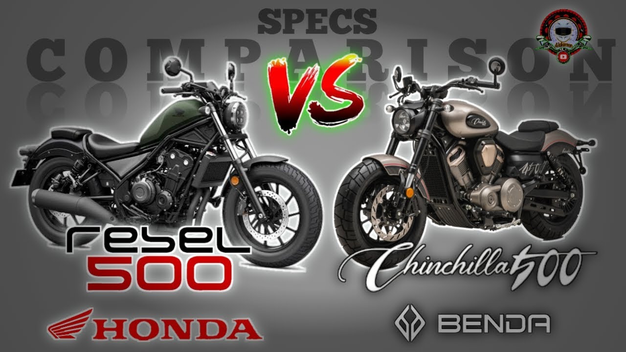 HONDA REBEL 500 vs BENDA CHINCHILLA 500 SPECS COMPARISON