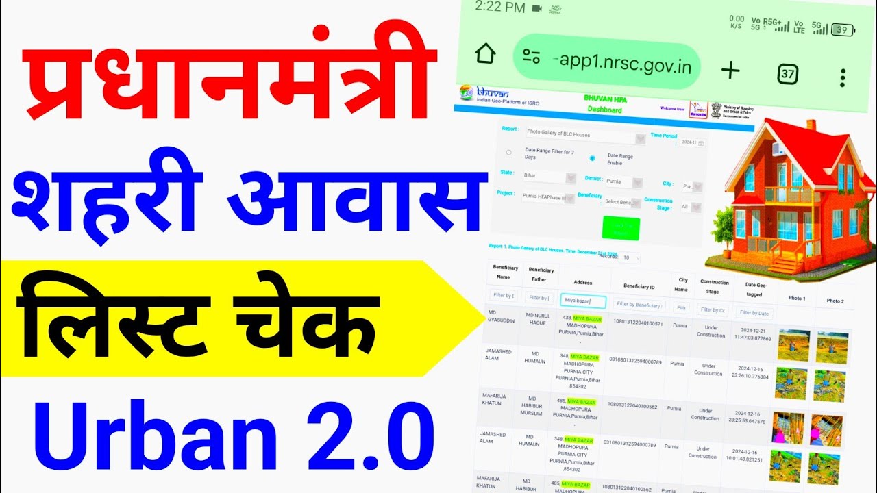 pm aawas Yojana new list check 2025 new update