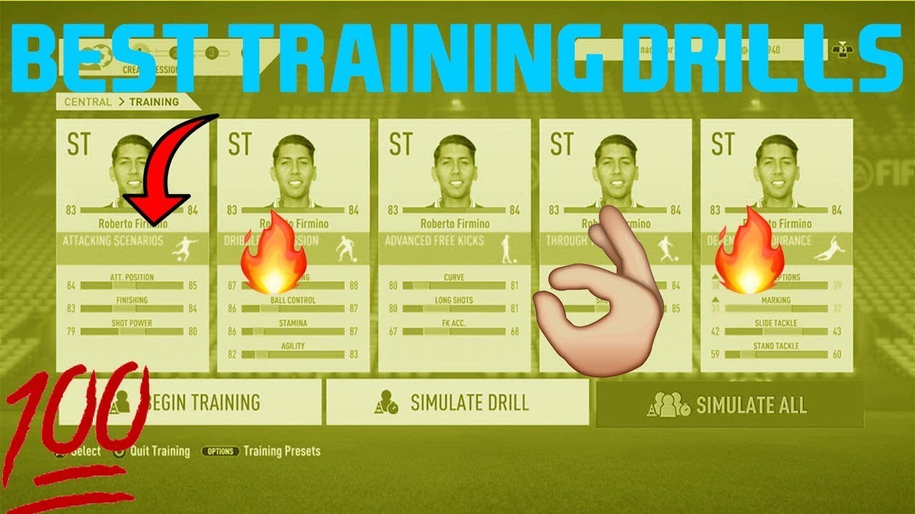 BEST TRAINING DRILLS IN CAREER MODE - FIFA 18