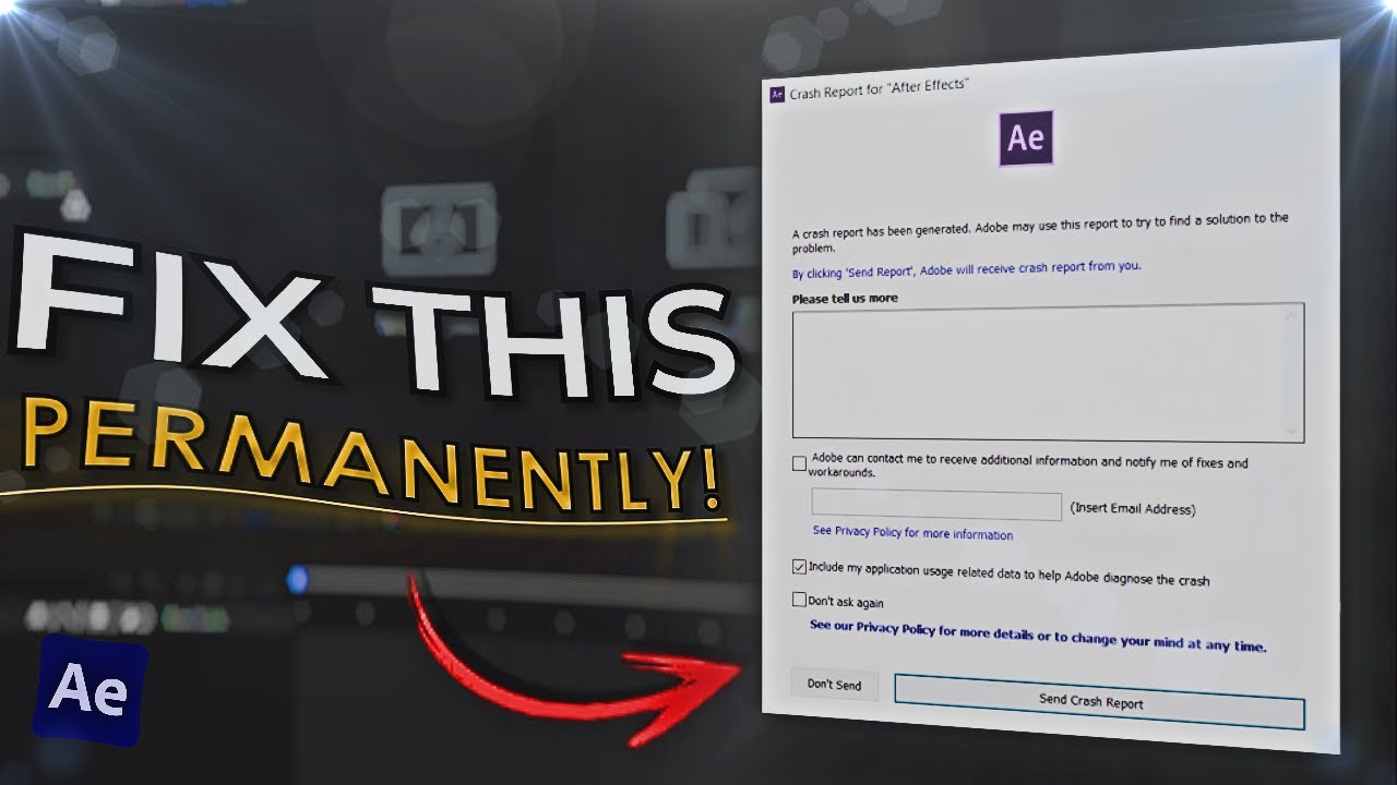 HOW TO FIX AFTER EFFECTS LAGS & CRASHES
