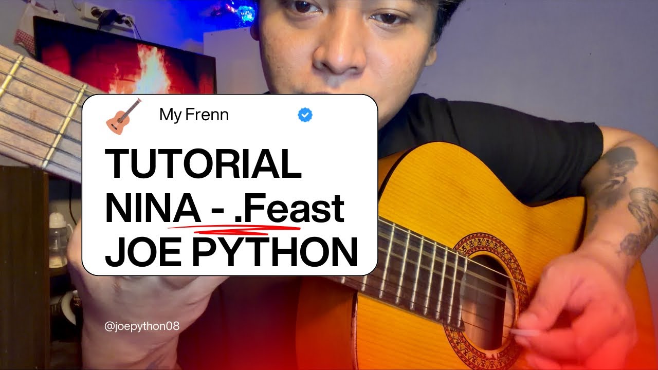 TUTORIAL NINA - .FEAST ALA JOE PYTHON COVER #tutorialgitar #fyp 